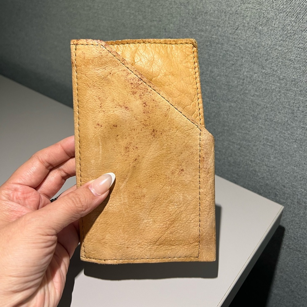 Free People Distressed Cow Leather Wallet - Picture 2 of 14